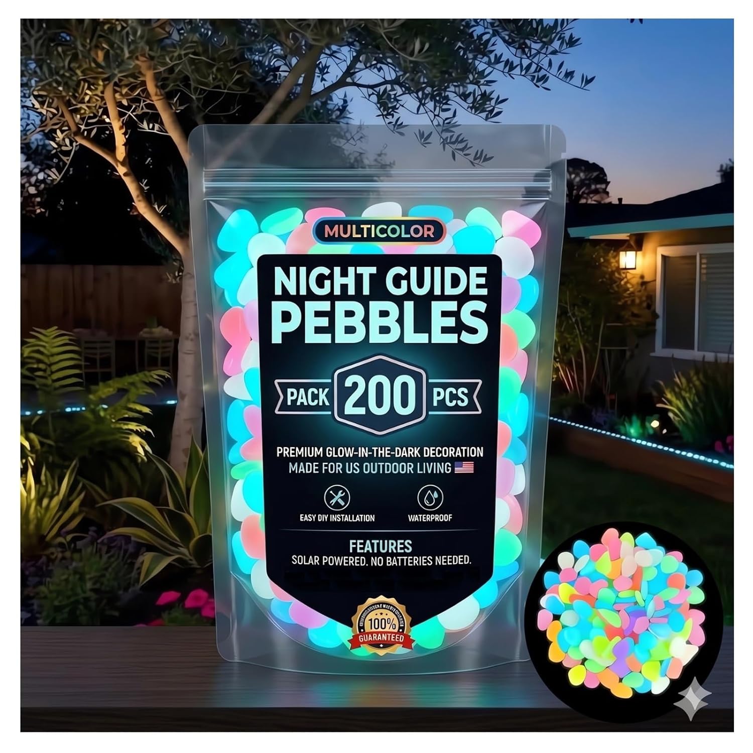 Aquarium Fish Rainbow - Galets Lumineux Colorés 2026 - Pierres