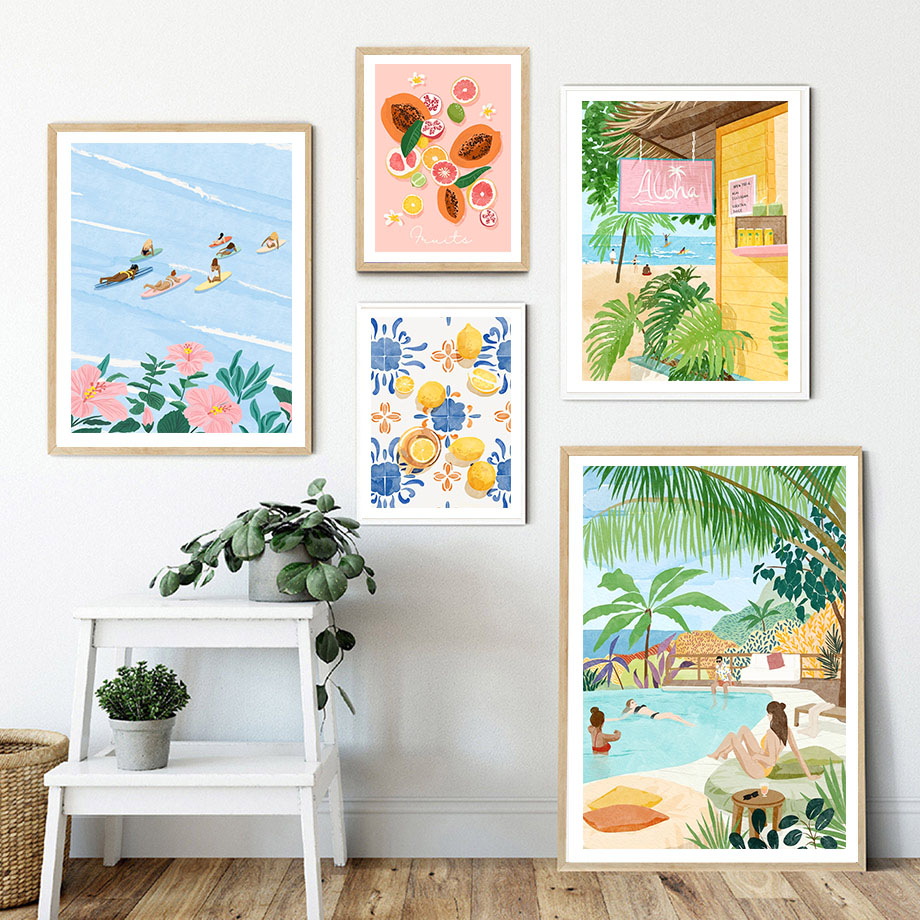 Live Plant Fertilizer - Toile d'art mural de feuilles de