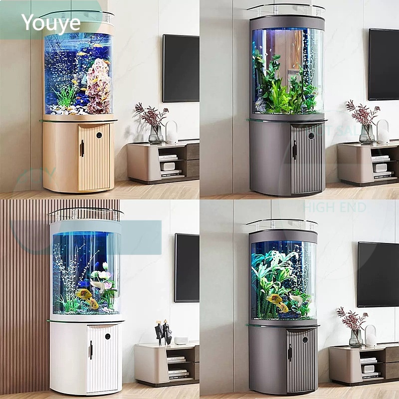Aquarium Fish Low Maintenance - Aquarium de bureau ZL semi-circulaire en