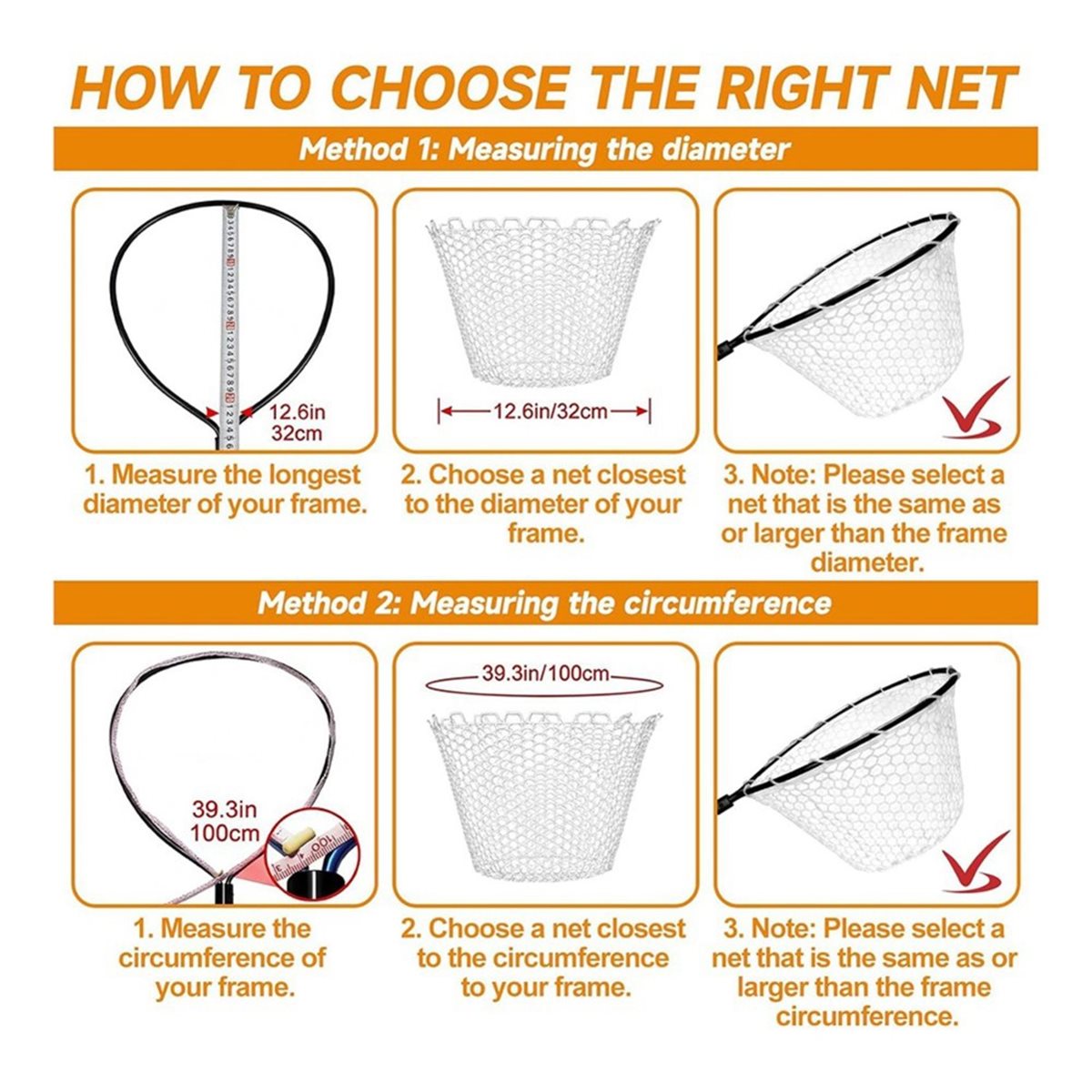 Fish Net Handle - salego Lot de 2 filets de