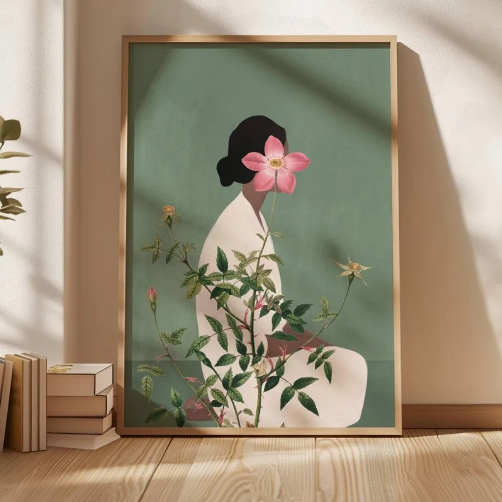 Live Plant Fertilizer - Une tête de fleur verte sans