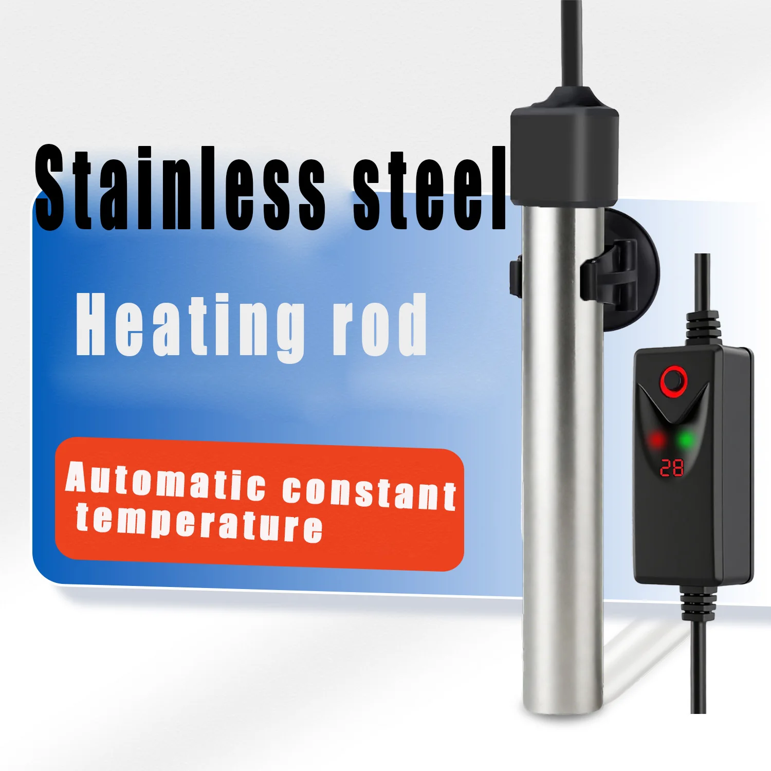 Aquarium Fish Uk - Mini tige chauffante en acier inoxydable