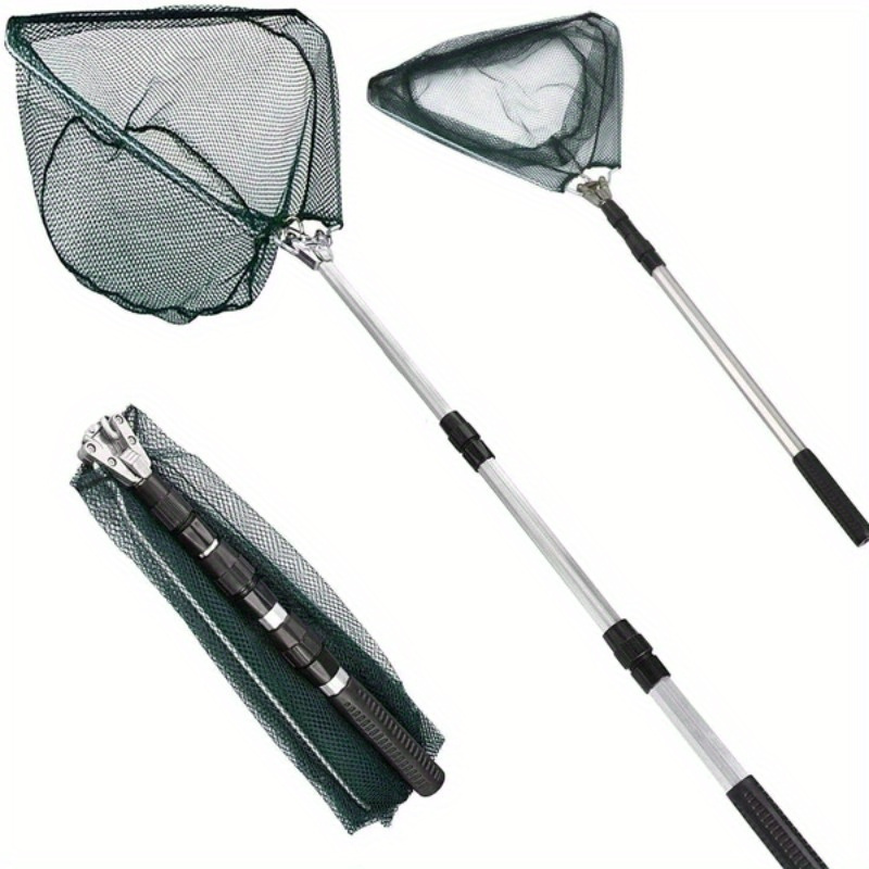 Fish Net Handle - Épuisette de pêche triangulaire pliable avec