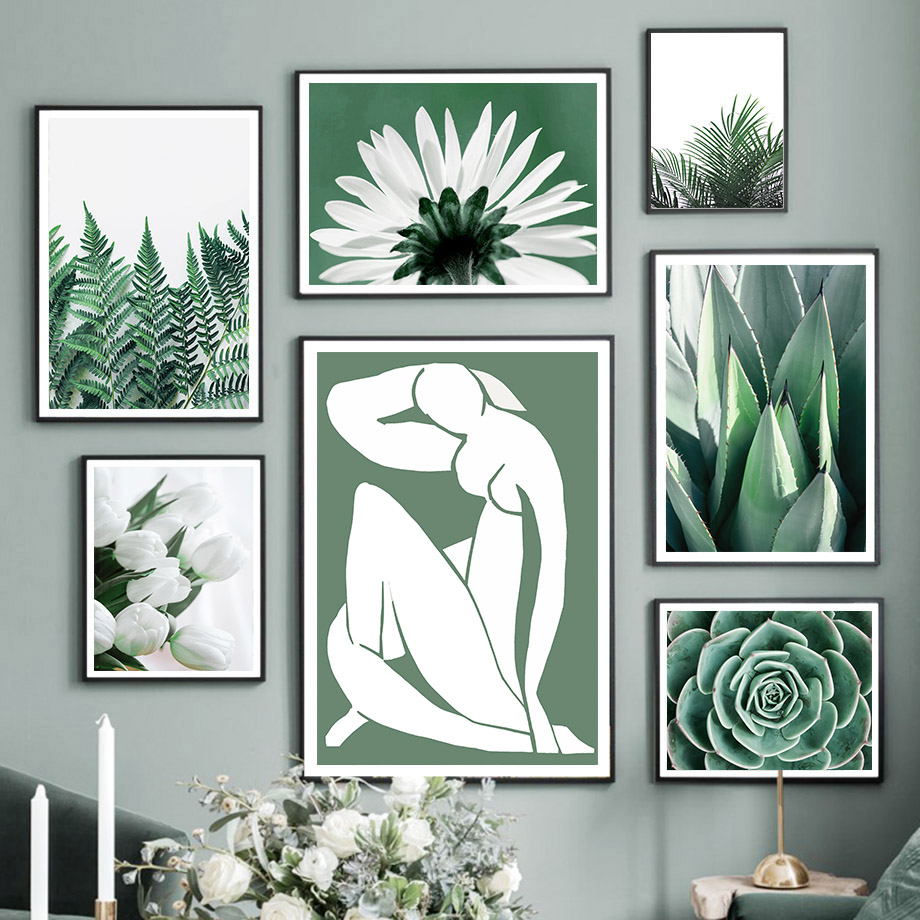 Live Plant Fertilizer - Peinture sur toile murale verte Matisse