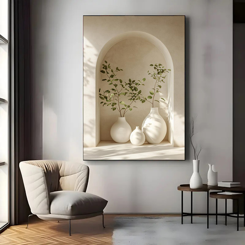 Live Plant Fertilizer - Grand vase moderne imprimé sur toile