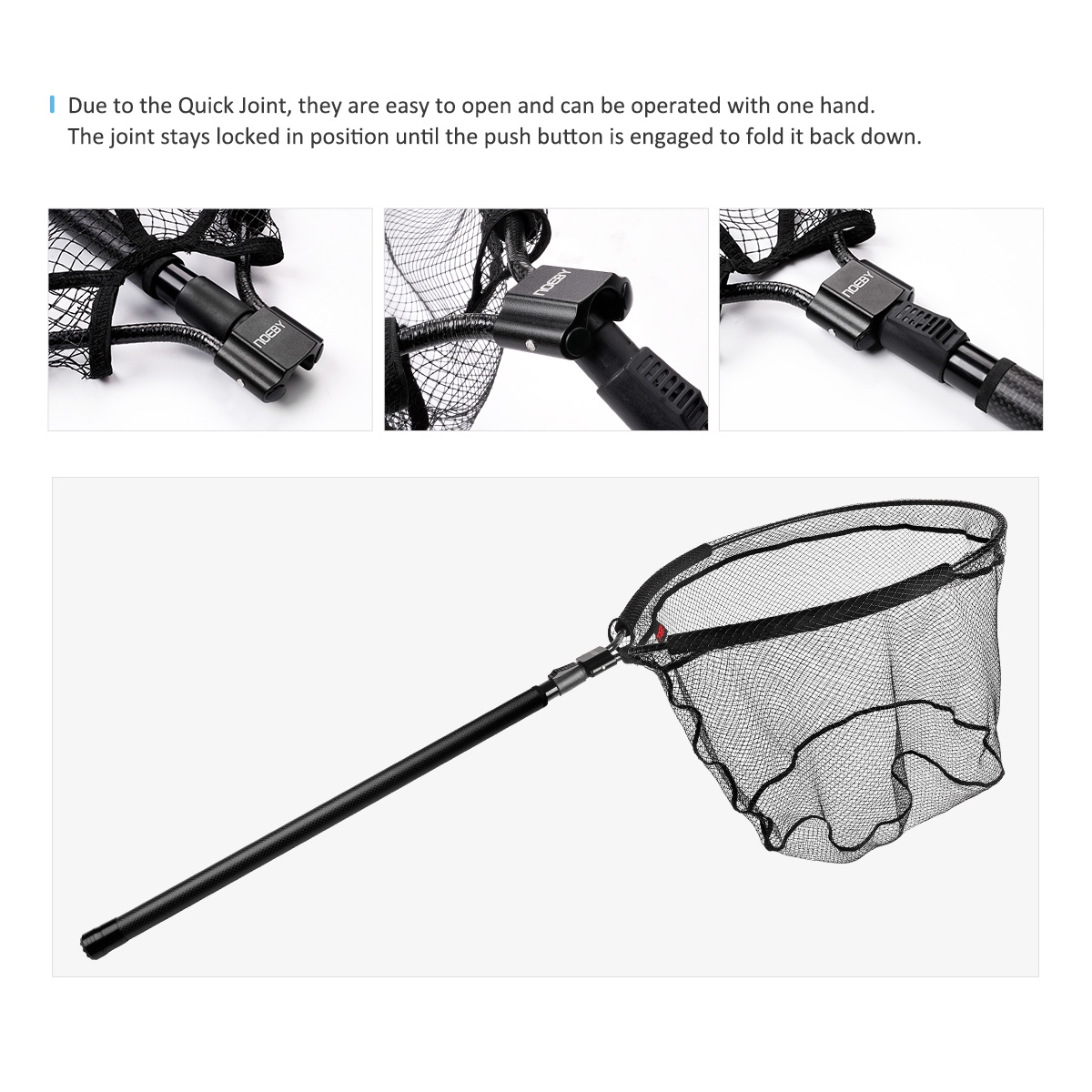 NOEBY Épuisette télescopique à - Fish Net Handle avis et prix