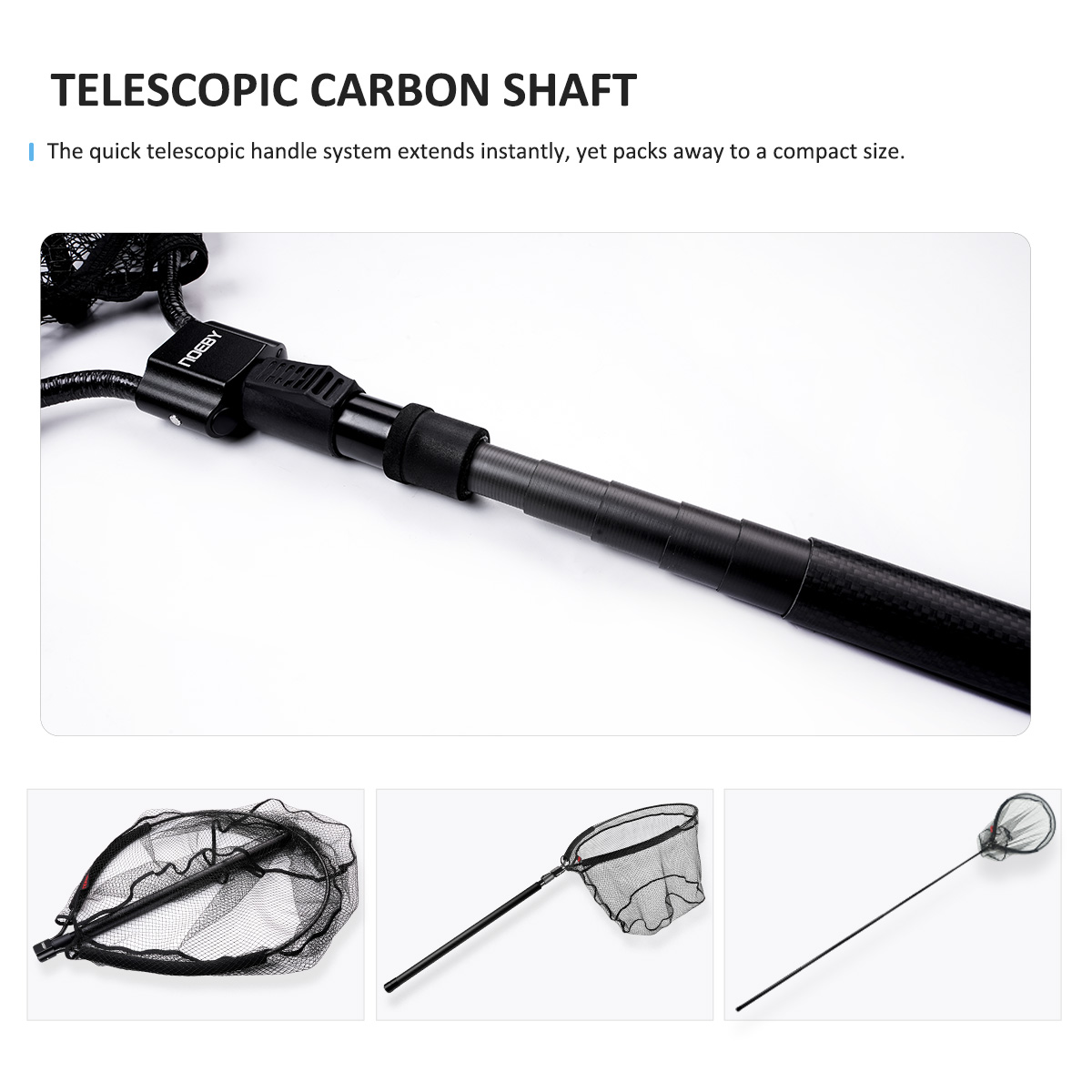 NOEBY Épuisette télescopique à - Fish Net Handle avis et prix