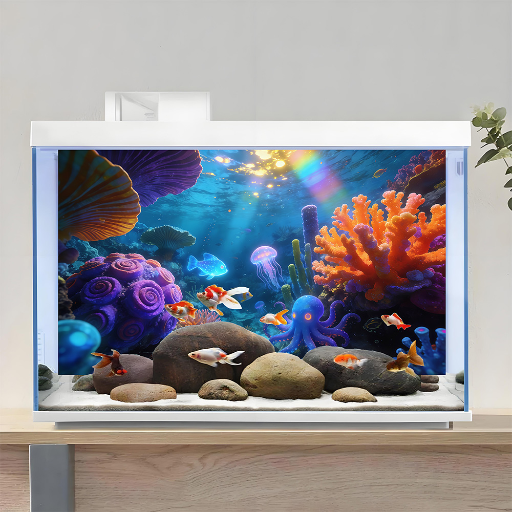 Autocollants pour aquarium, dé - Aquarium Fish Rainbow avis et prix