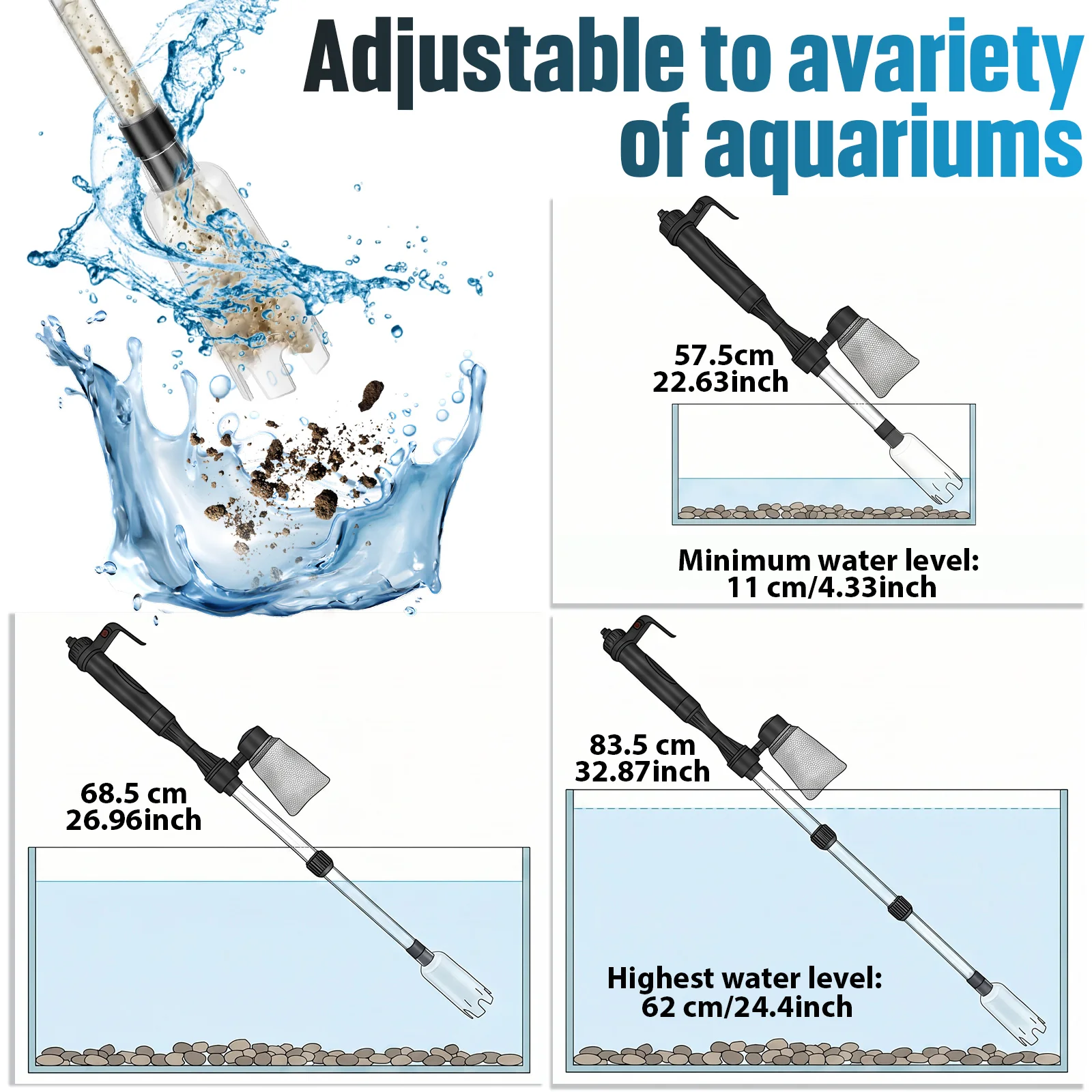 Aspirateur de gravier pour aqu - Aquarium Fish Tank Cleaner avis et prix