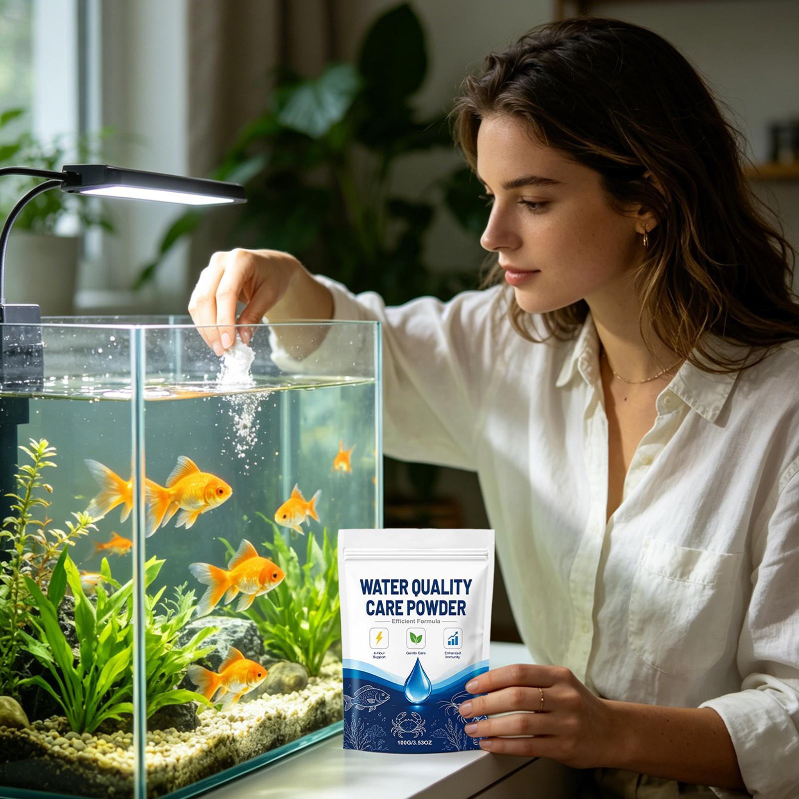 Poudre clarifiante pour eau d' - Aquarium Fish Tank Cleaner avis et prix